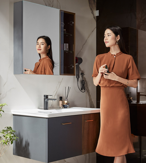 惠达卫浴浴室柜，简约大方，打造轻松、愉悦、健康卫浴生活