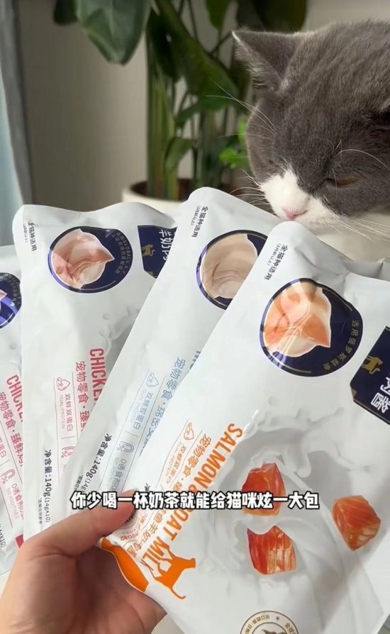 给我家猫的新年礼，麦富迪羊奶肉酱猫条